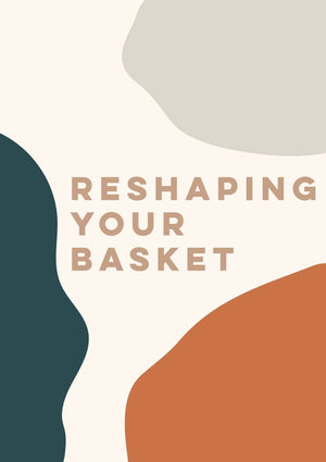 Kwasi Short Hamper Basket - Red Brown Handle